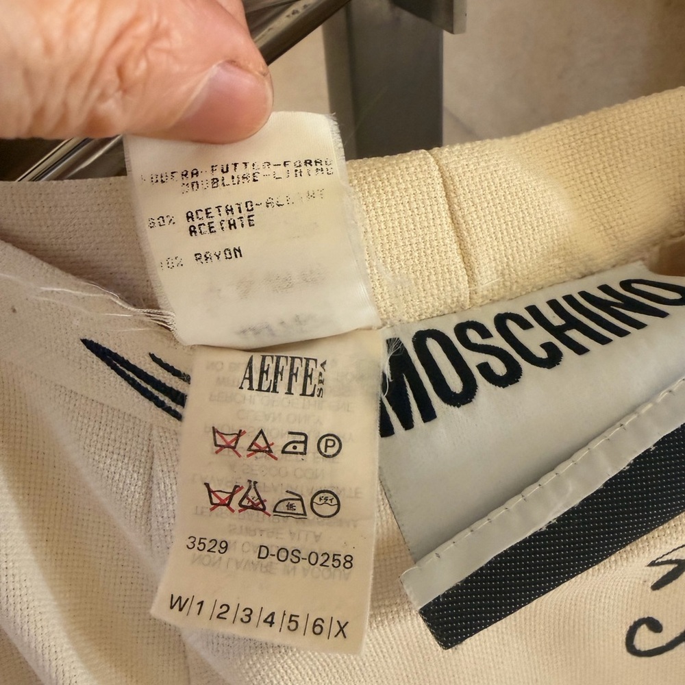 MOSCHINO couture Cream Graphic Pencil Skirt - Picture 12 of 13